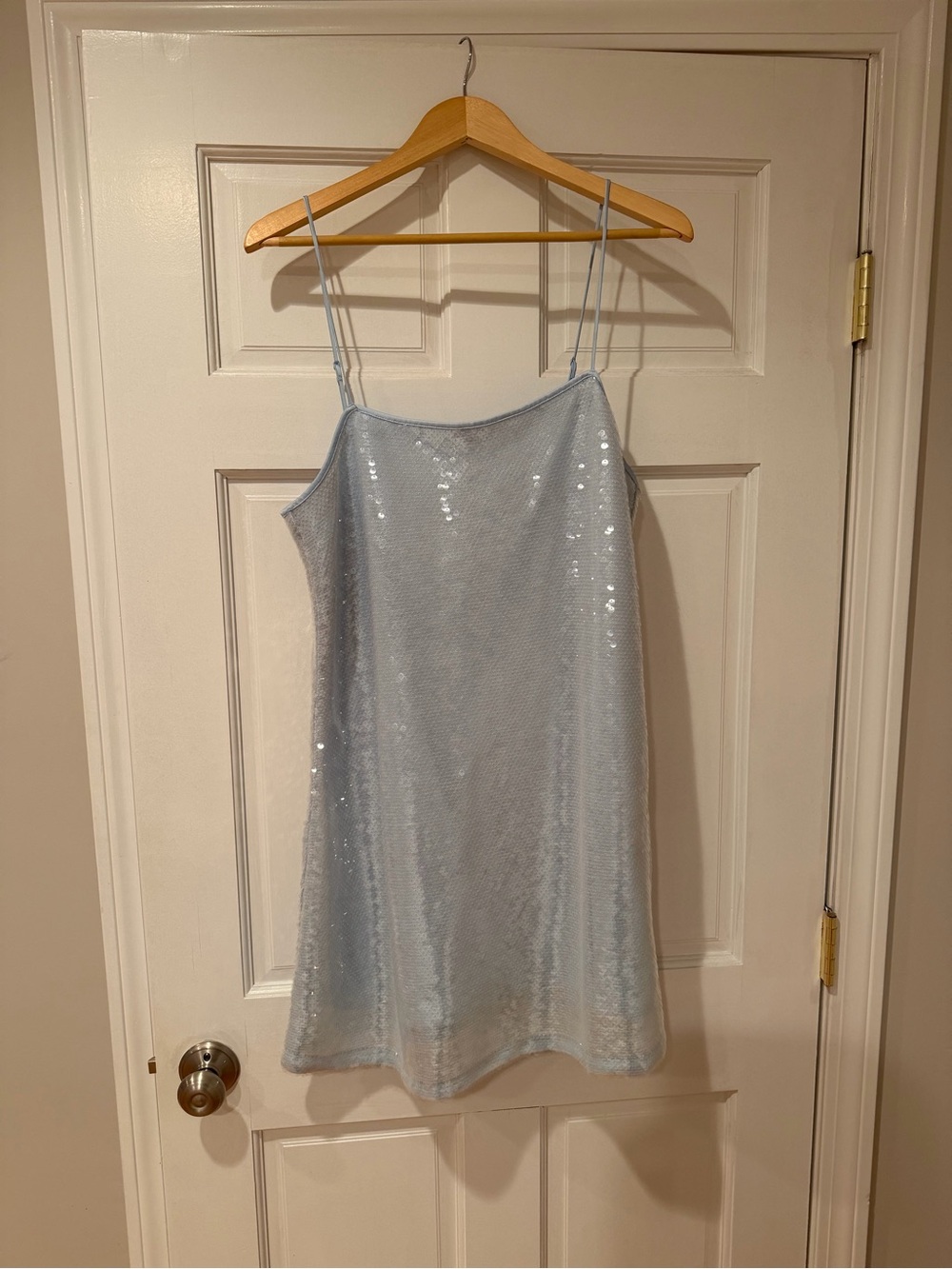 Abercrombie & Fitch Light Blue Sequin Slip